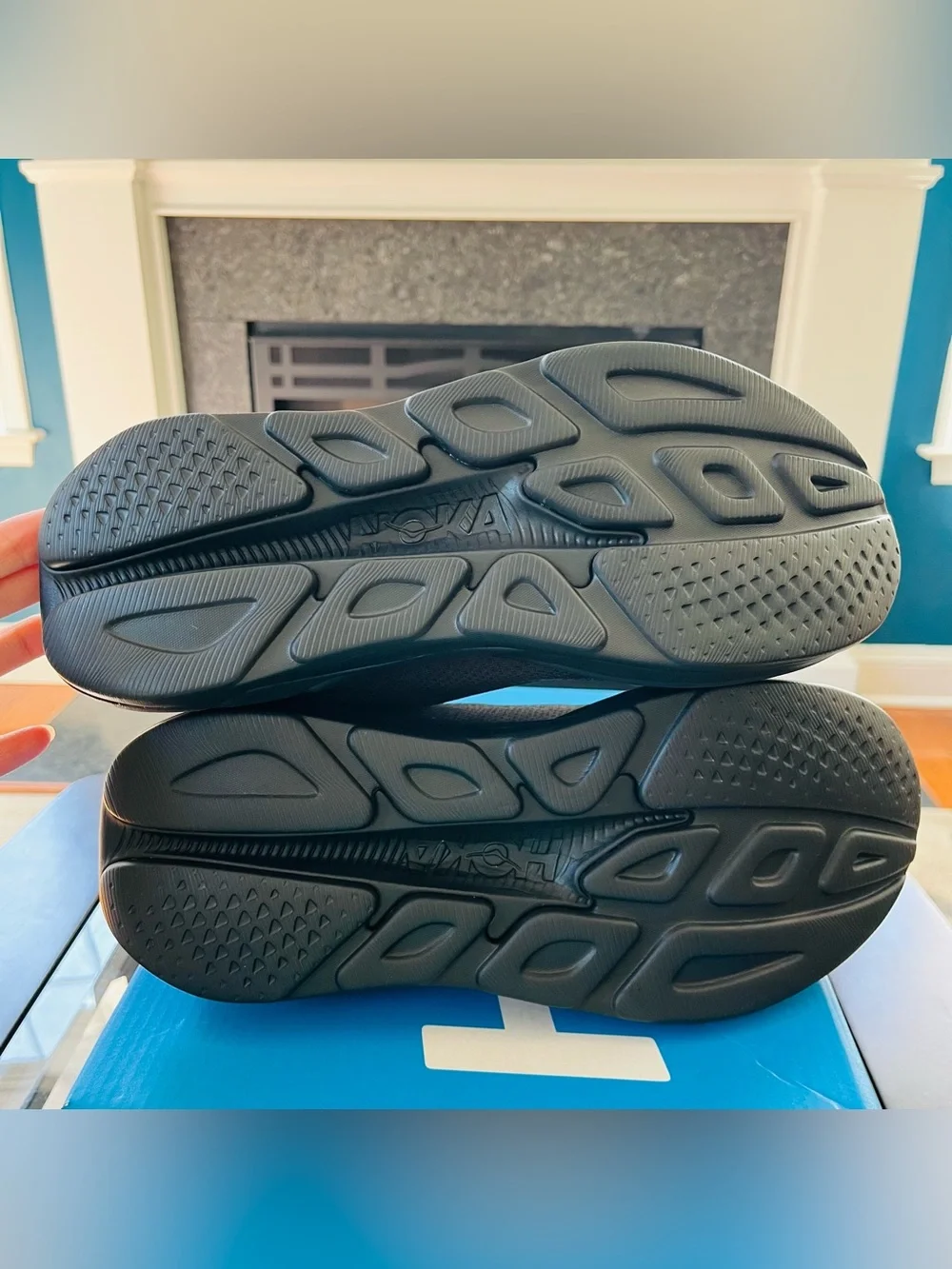Sz 9 Hoka One One Rincon 4 Men's Black Road Running Shoes 1155130-BBLC